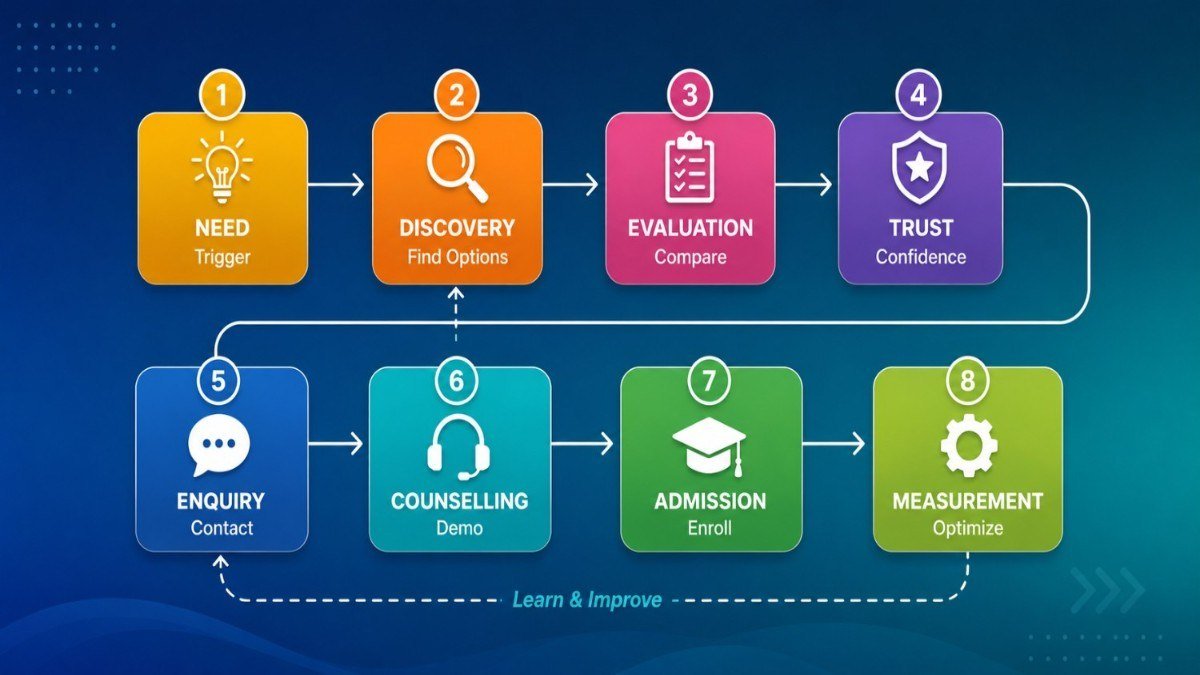 Eight moments of student acquisition: need, discovery, evaluation, trust, enquiry, counselling, admission, and measurement